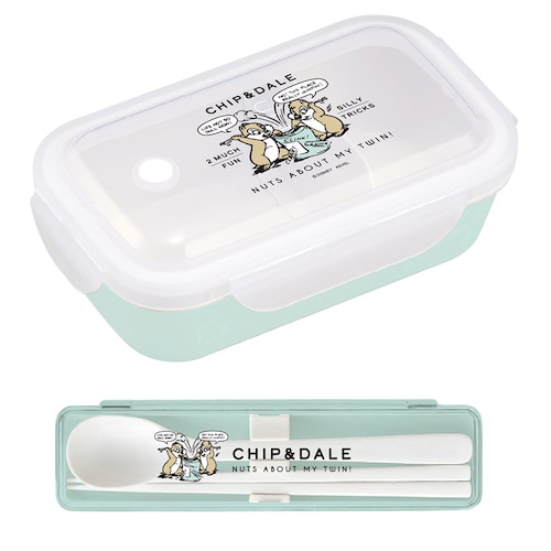 【新柄登場】１段ランチボックス＆箸・スプーンセット（選べるキャラクター）