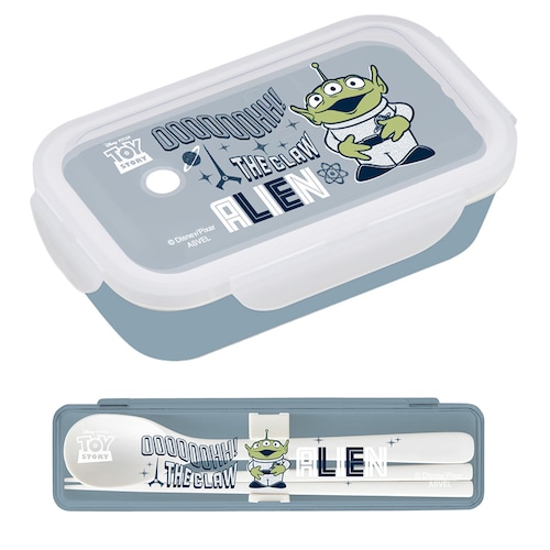 【新柄登場】１段ランチボックス＆箸・スプーンセット（選べるキャラクター）