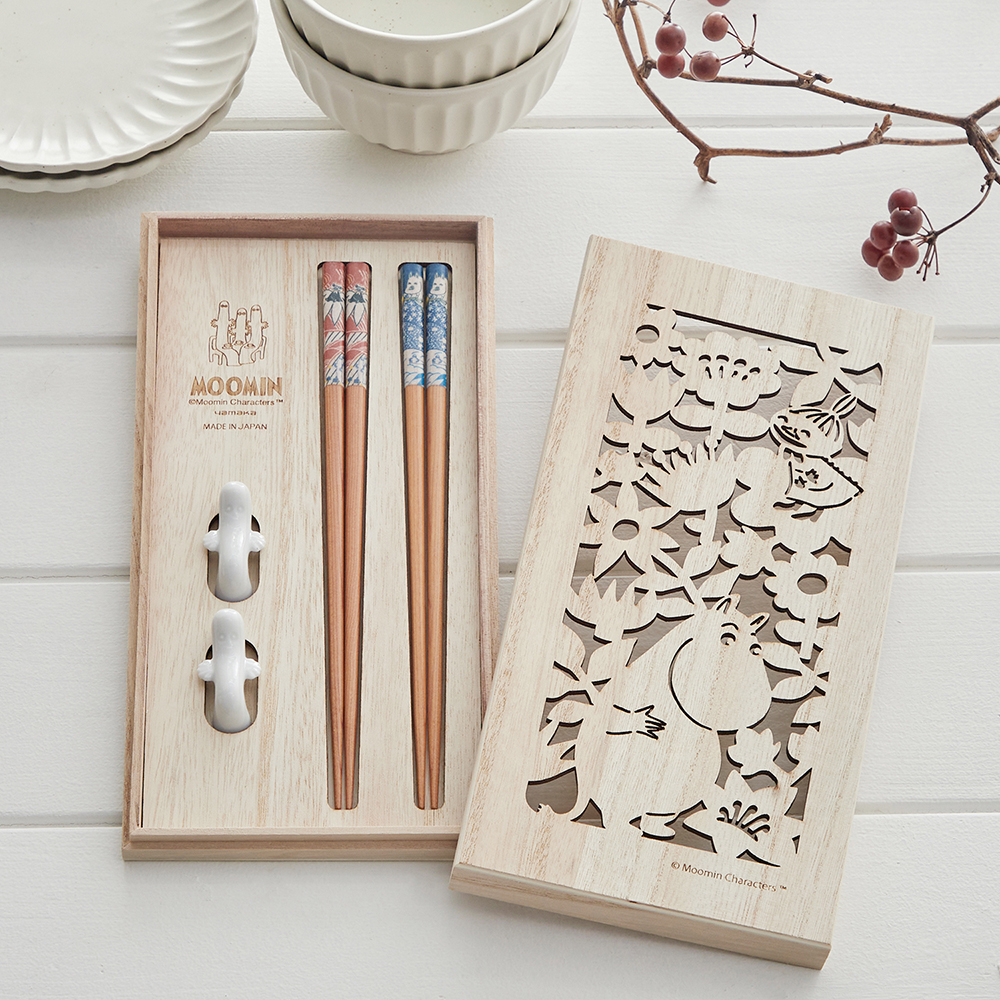 【ムーミン/MOOMIN】木箱入りペア箸セット「ムーミン」 【ムーミン/MOOMIN】木箱入りペア箸セット「ムーミン」