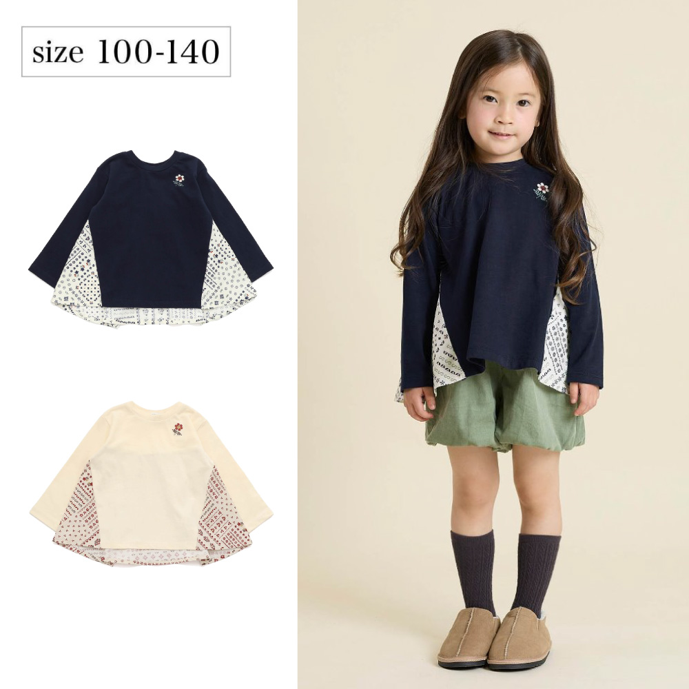 【セラフ/Seraph】ポーリッシュイレヘム切り替えトップス【子供服】 【セラフ/Seraph】ポーリッシュイレヘム切り替えトップス【子供服】