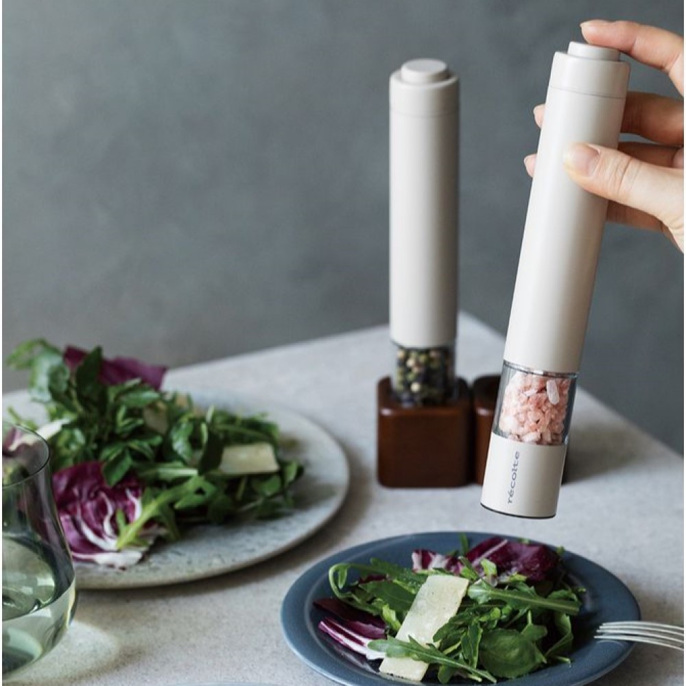 【レコルト/recolte】スタンド付きソルト & ペッパー電動ミルミニ
