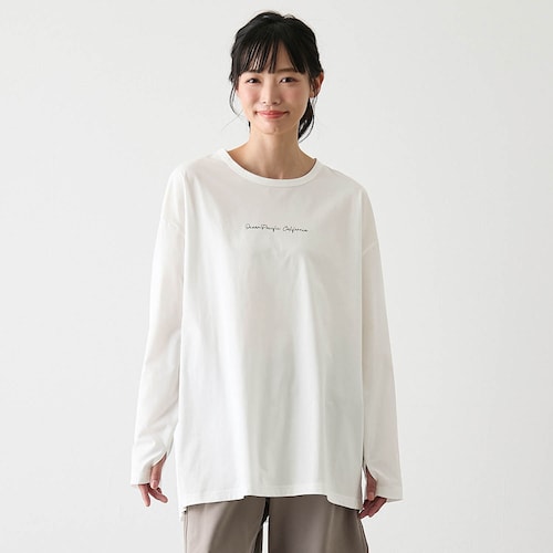 水陸両用バックデザイン長袖Tシャツ