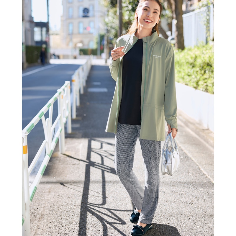首も手の甲もうっかり焼かない！ロング丈UVカットジャケット