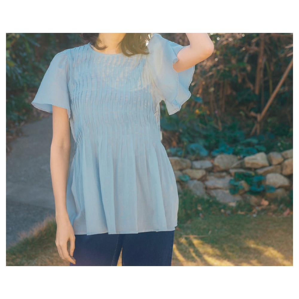 【ラ・フィット/la*fite】タック使いコットンチュニック