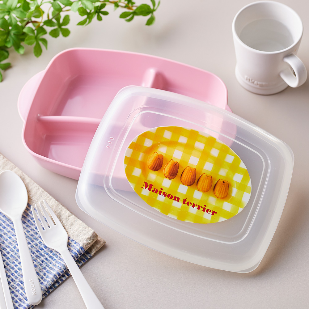 【メゾン・テリア/Maison terrier】お菓子デザインの深型フタ付きランチプレート