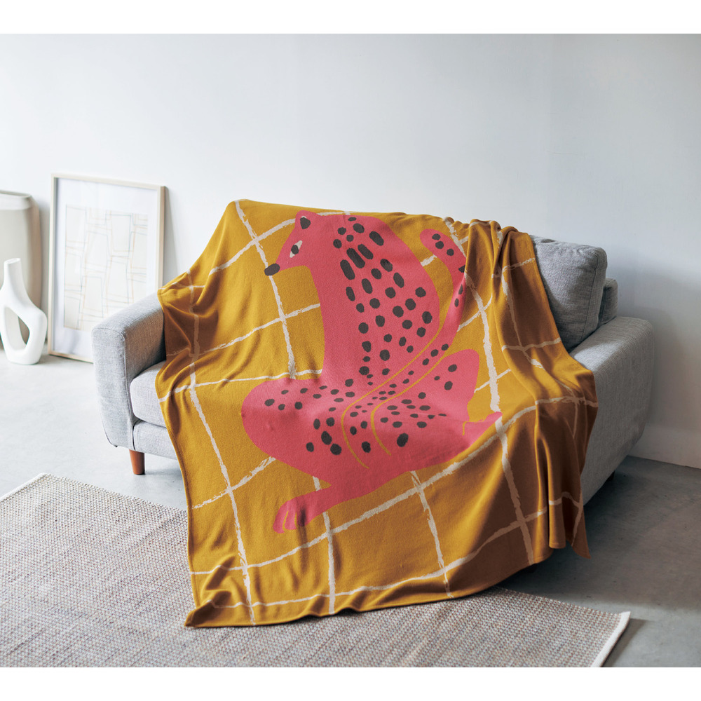 アートのようなコットンブランケット アートのようなコットンブランケット