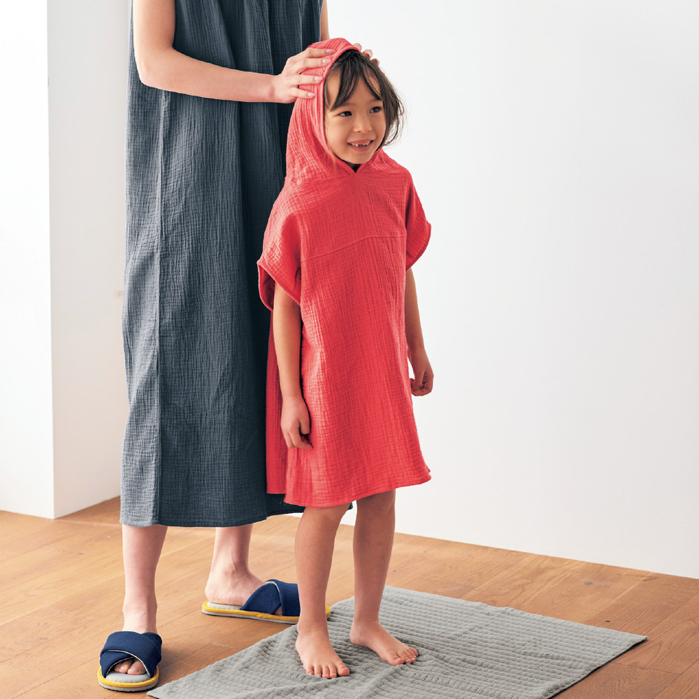 【ベルメゾン】お風呂上りにさっと着せられるキッズ用ガーゼワンピース 【ベルメゾン】お風呂上りにさっと着せられるキッズ用ガーゼワンピース