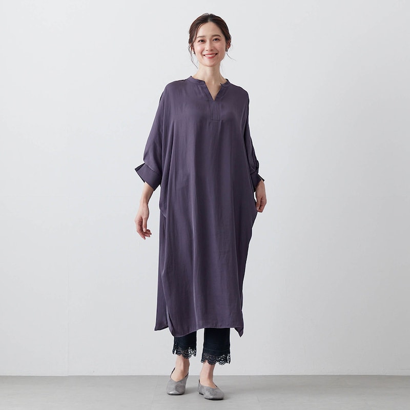 モデル身長170cm／M※写真は撮影用のため着丈+8cmになります。