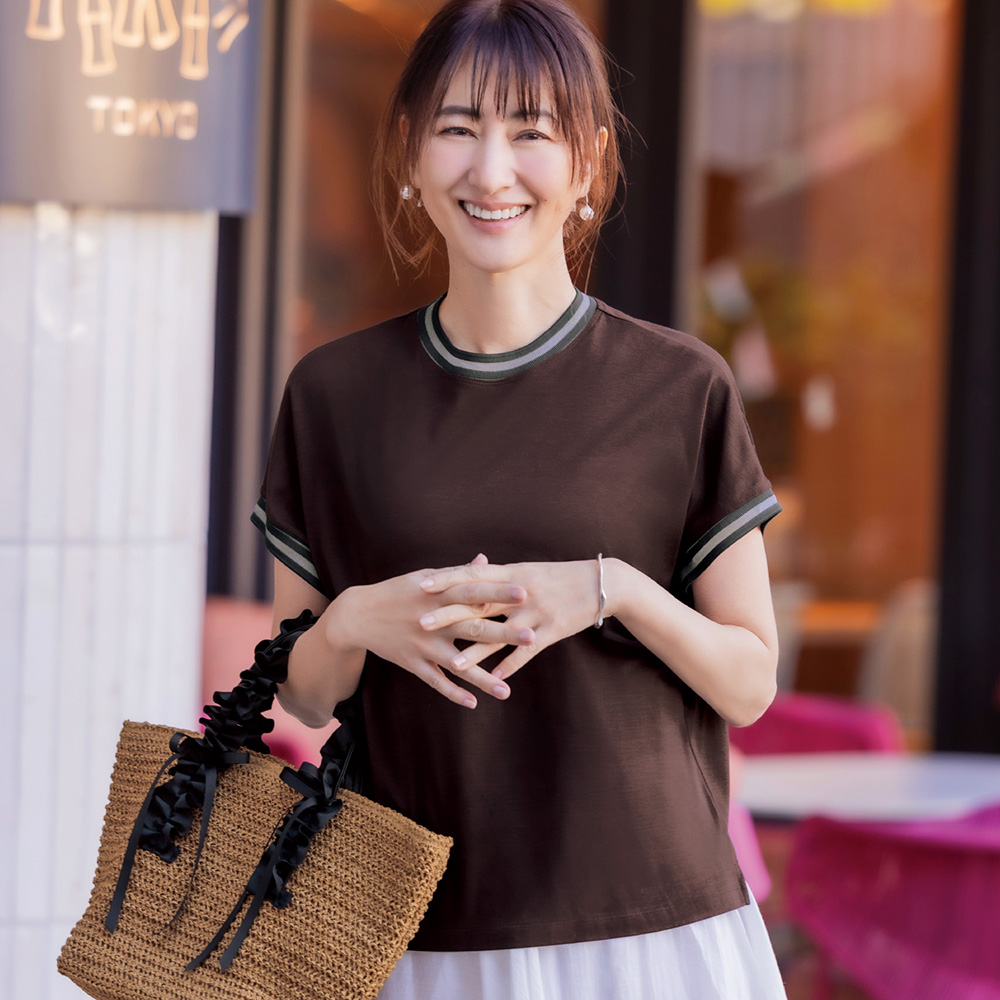 大人のシアー切替えTシャツ【日本製】 大人のシアー切替えTシャツ【日本製】