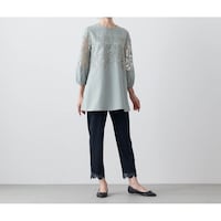 モデル身長170cm／M※写真は撮影用のため股下+7cmになります。