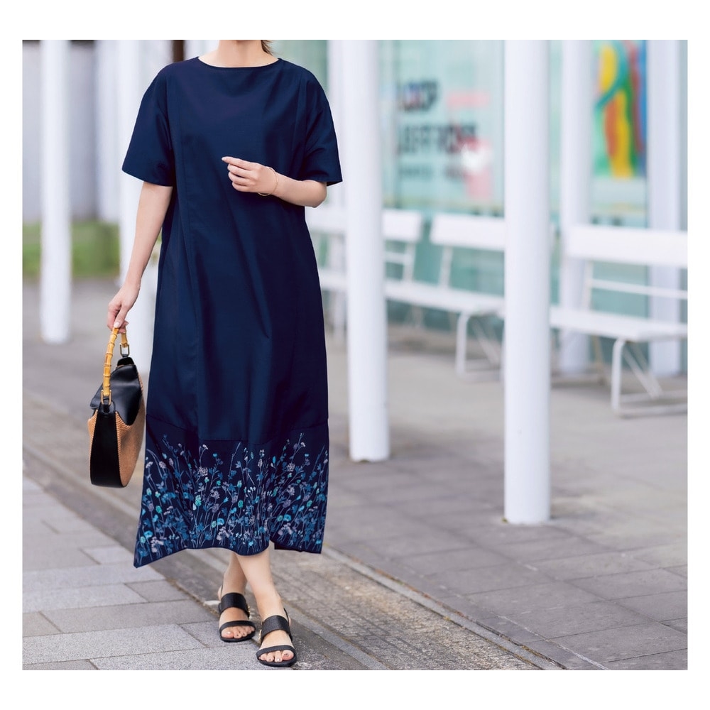 【花笑むとき/hana emu toki】パネルプリントワンピース 【花笑むとき/hana emu toki】パネルプリントワンピース