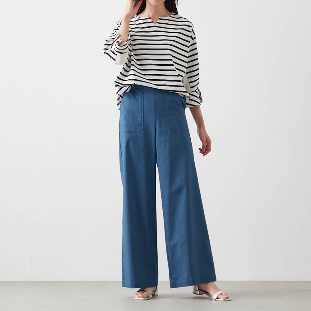 モデル身長170cm／M　※写真は撮影用のため股下＋8cmになります。