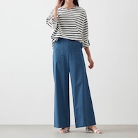 モデル身長170cm／M　※写真は撮影用のため股下＋8cmになります。