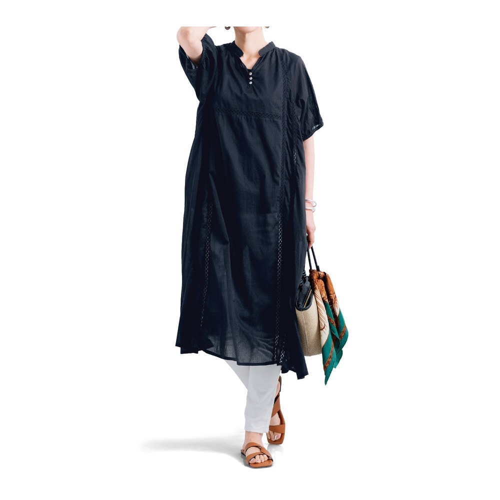 【花笑むとき/hana emu toki】インド綿ワンピース