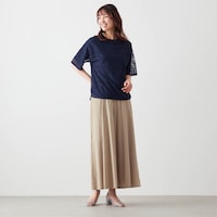 モデル身長173cm／M　※写真は撮影用のため股下＋5cmになります。