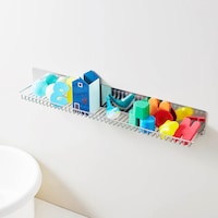 お風呂で使うおもちゃを並べて収納できます