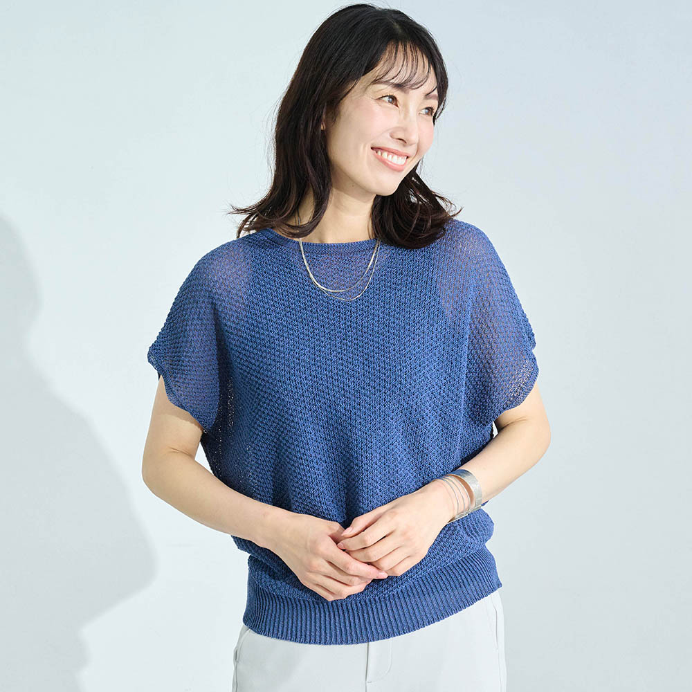 【スタイルノート/StyleNote】シャリ感のある透かし編みニット 【スタイルノート/StyleNote】シャリ感のある透かし編みニット