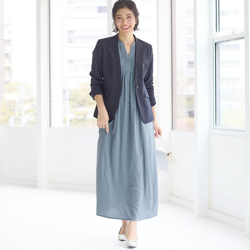 モデル身長168cm／M ※写真は撮影用のため着丈+10cmになります。