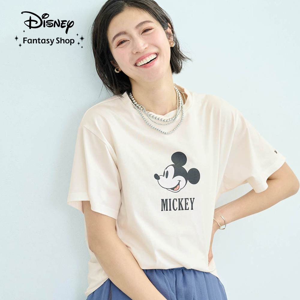 【ベルメゾン】大人プリントTシャツ「ミッキーマウス」