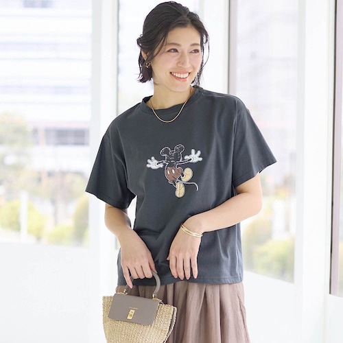 大人プリントTシャツ「ミッキーマウス」