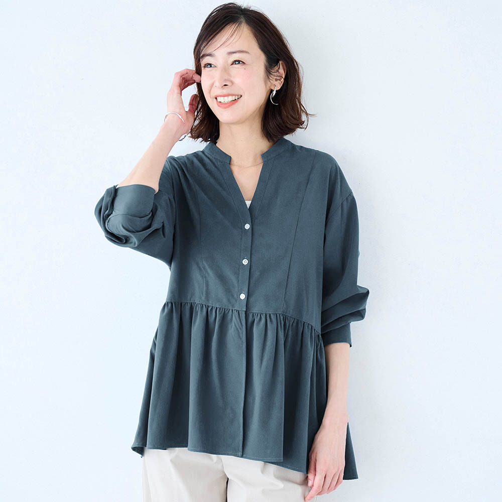 【スタイルノート/StyleNote】近赤外線ケアチュニックブラウス【UVカット】