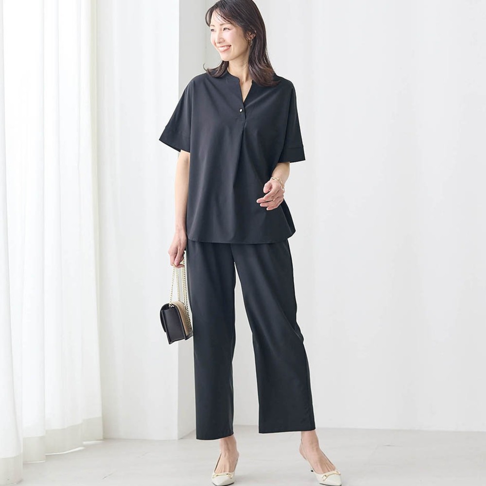 【スタイルノート/StyleNote】シワになりにくいトラベルセットアップ【接触冷感】