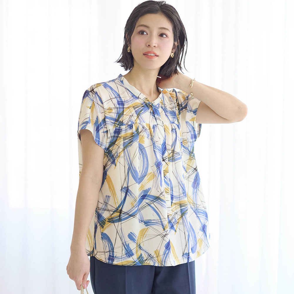 【スタイルノート/StyleNote】オリジナルプリントブラウス