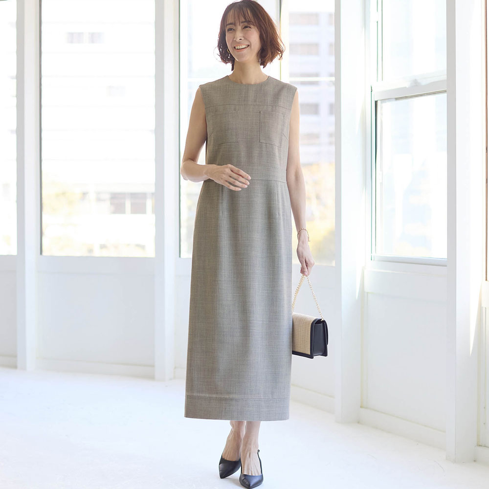 【スタイルノート/StyleNote】端正なサマーウールワンピース