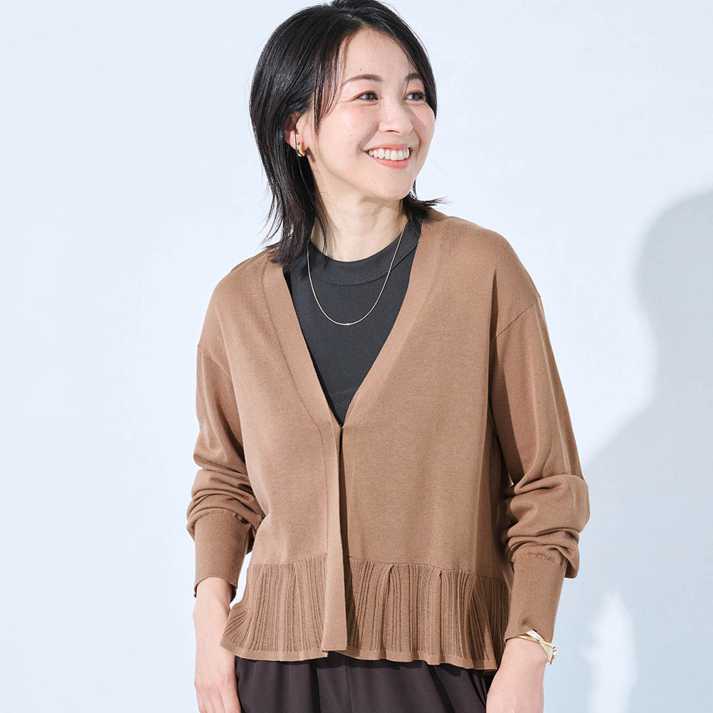 【スタイルノート/StyleNote】透かし編み使いUVカーディガン【接触冷感】