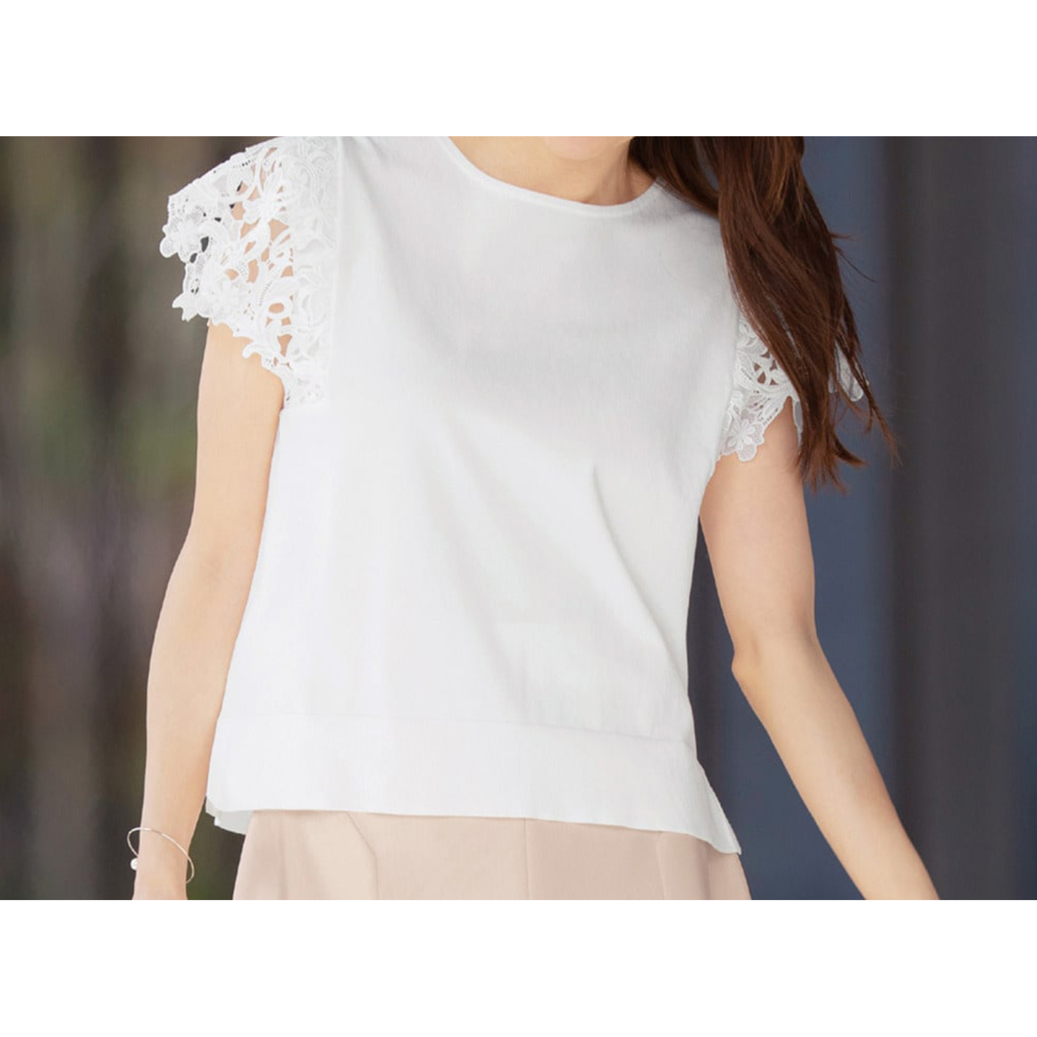 【スタイルノート/StyleNote】袖レース使いのニット 【スタイルノート/StyleNote】袖レース使いのニット