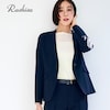 【ラシサ/Rashisa】サマーウール混ジャケット(腕はり)