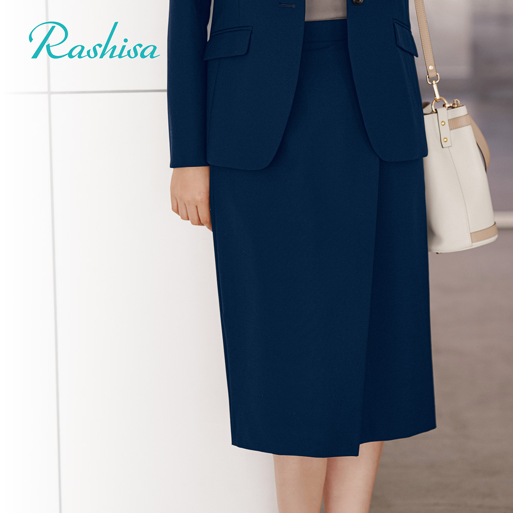 サマーウール混ラップ風スカート