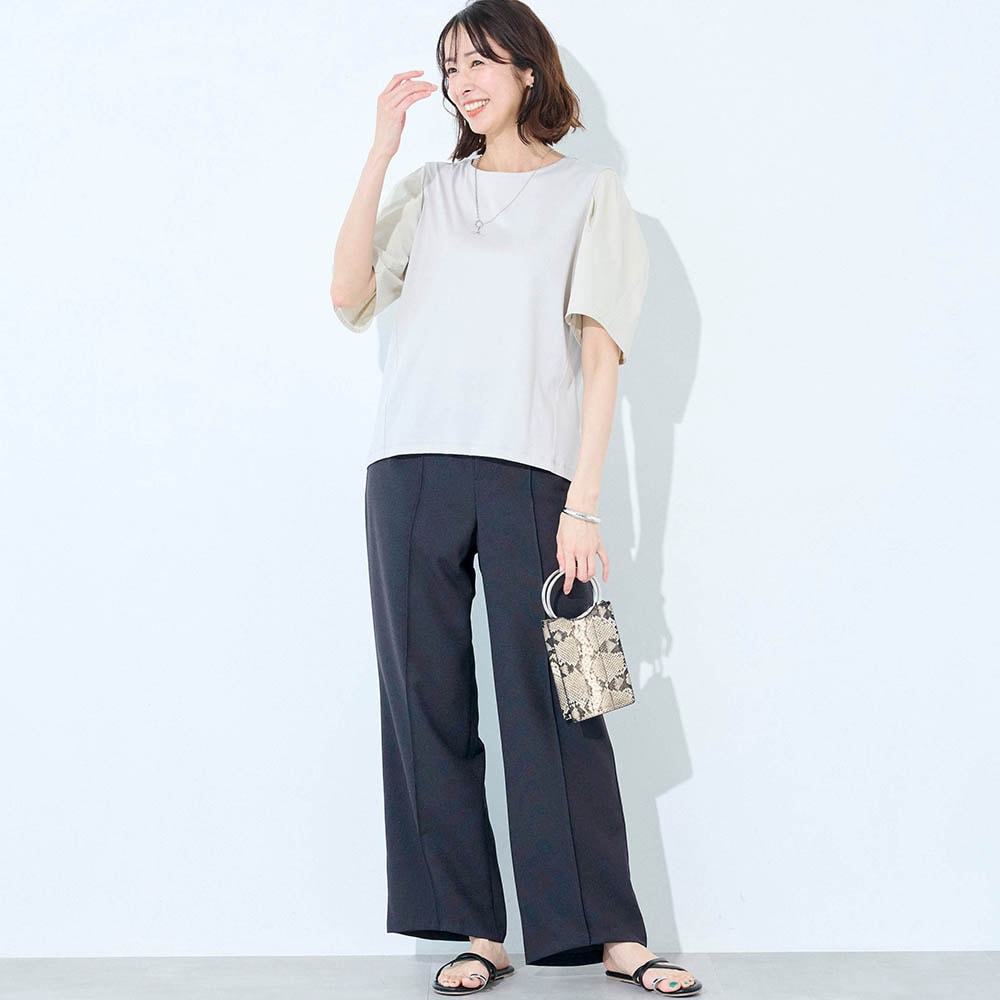 スポーツはかなり高いカジュアルパンツファッショナブルな西洋スタイルの 楽天市場】シワになりにくい ソフト ポンチ セミワイド