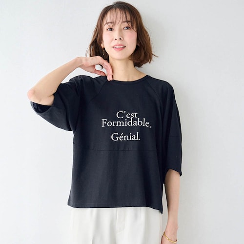 ラグラン切替えデザインプリントTシャツ