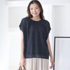 【スタイルノート/StyleNote】【6月10日セール追加】 裏地付きシアーサッカードットプリントブラウス