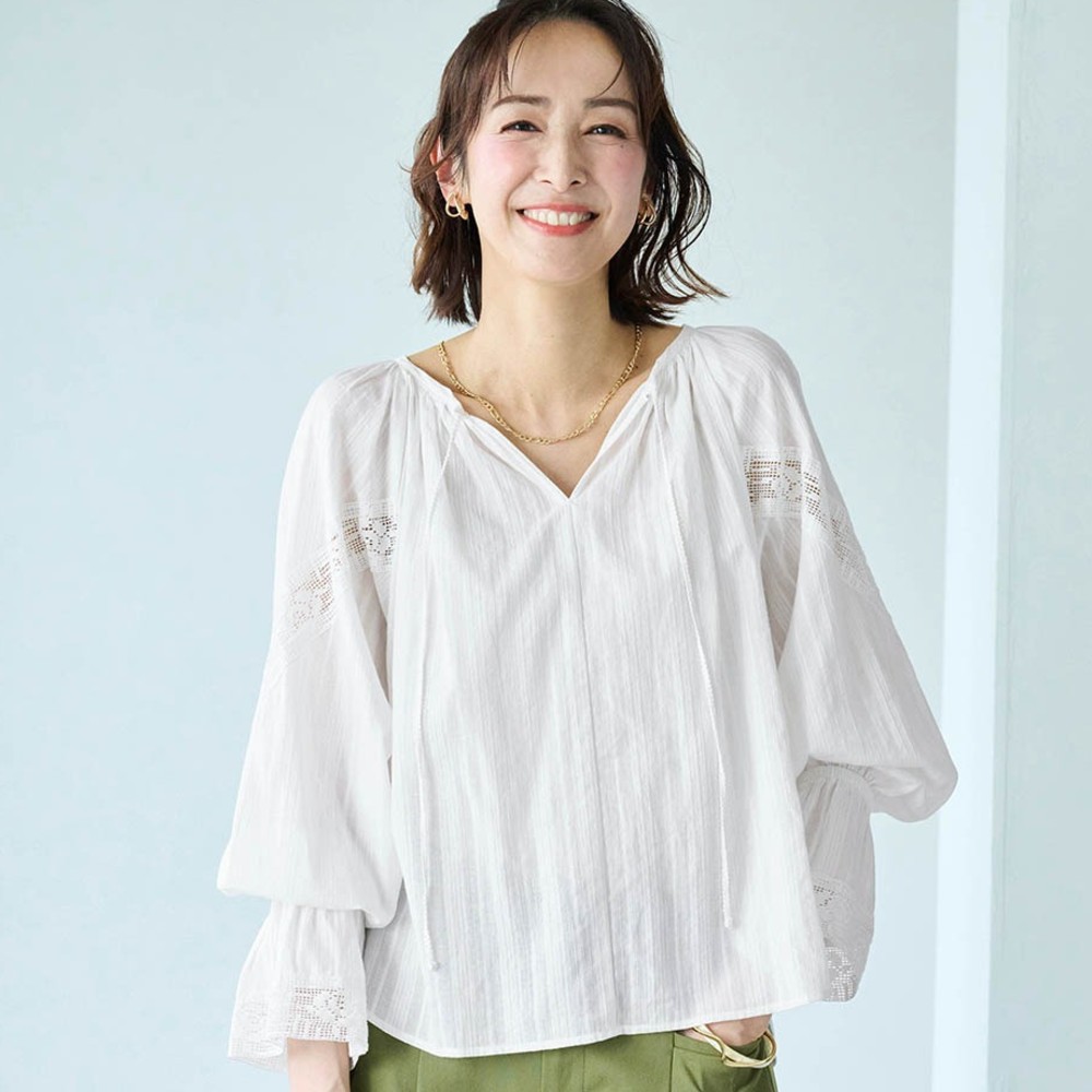 【スタイルノート/StyleNote】レース使いブラウス