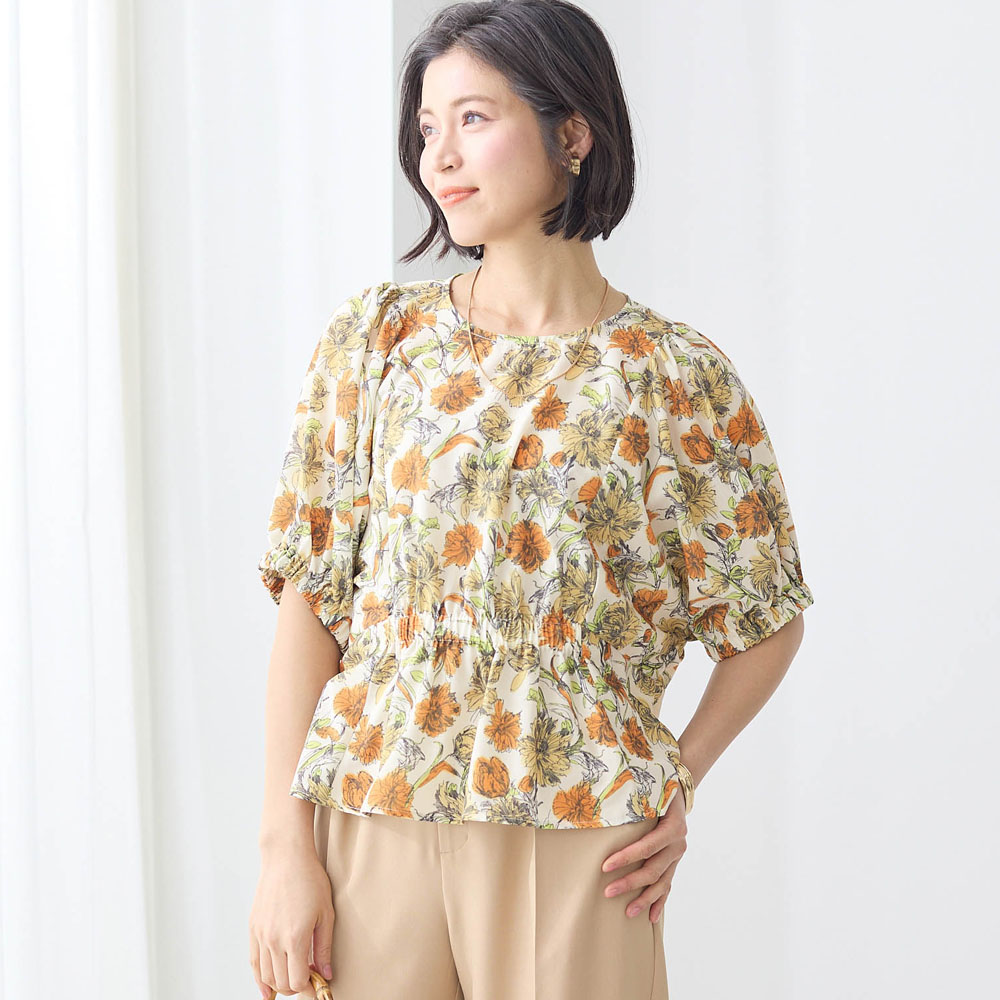 【スタイルノート/StyleNote】フラワープリントブラウス