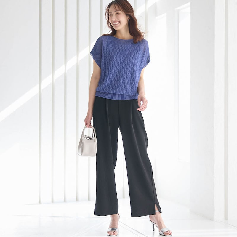 モデル身長173cm／M ※写真は撮影用のため股下+6cmになります。