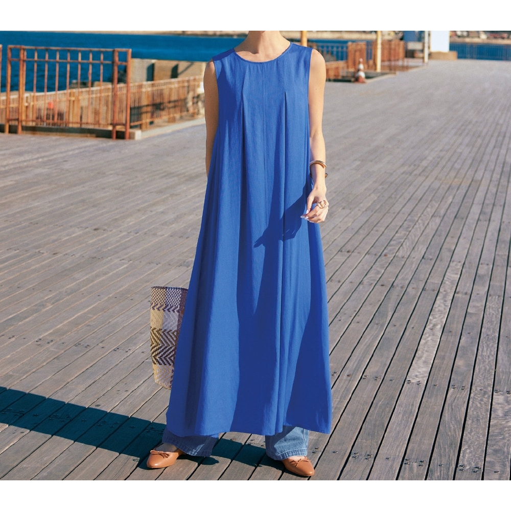 【スタイルノート/StyleNote】ノースリーブタックワンピース