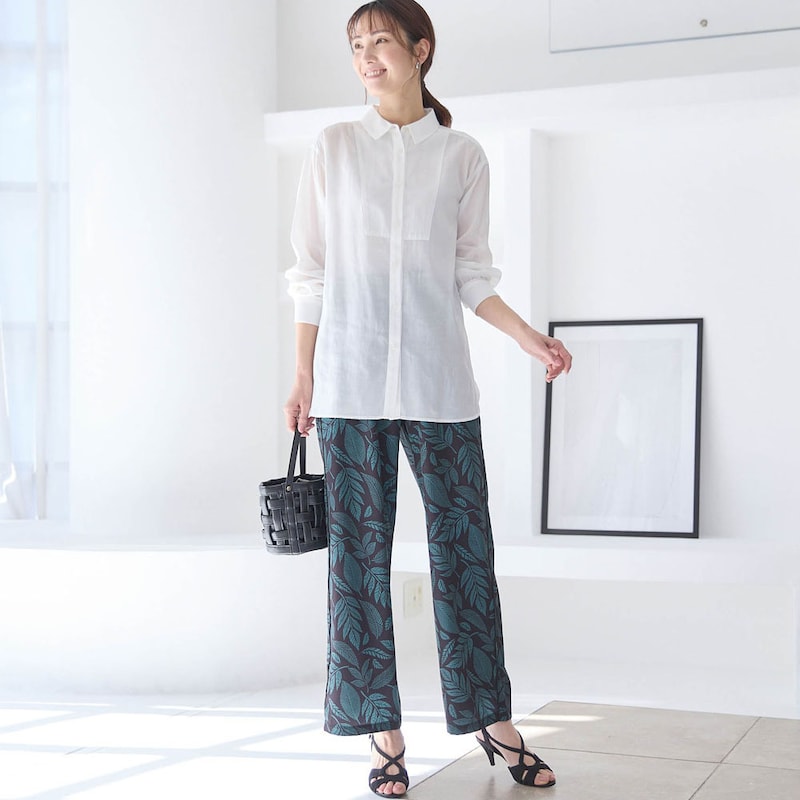 モデル身長173cm／M ※写真は撮影用のため股下+6cmになります。