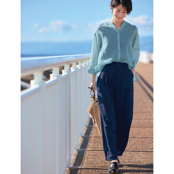 シアーリネンライクバックデザインシャツ スタイルノート/StyleNote