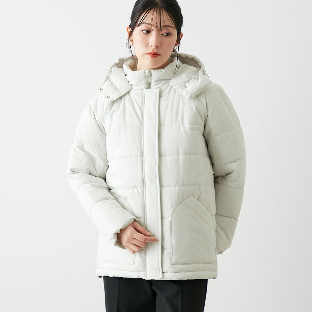 【ベルメゾン】パウダータフタ中綿コート