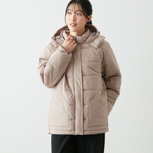 パウダータフタ中綿コート