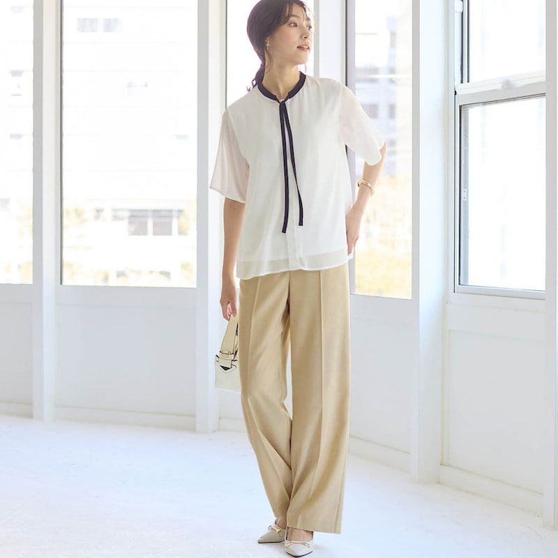 モデル身長170cm／M・股下68cm ※写真は撮影用のため股下+6cmになります。