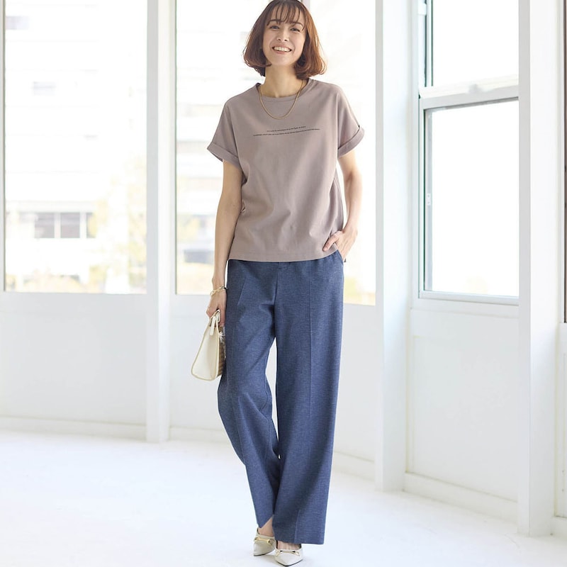 モデル身長169cm／M・股下68cm ※写真は撮影用のため股下+6cmになります。
