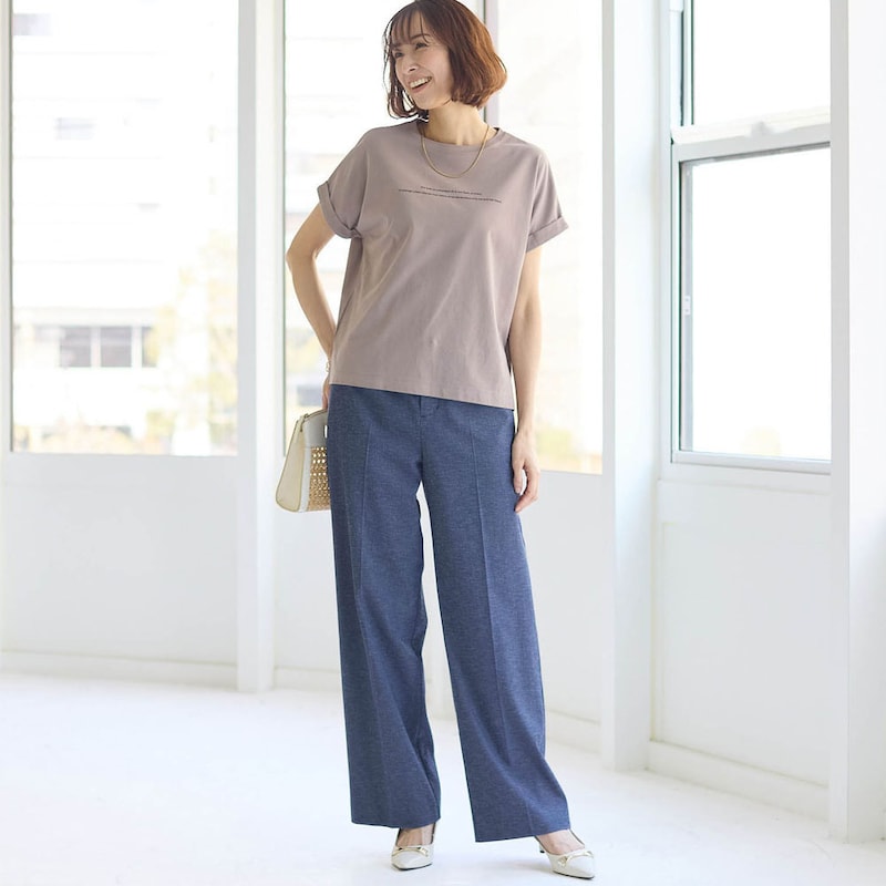 モデル身長169cm／M・股下68cm ※写真は撮影用のため股下+6cmになります。