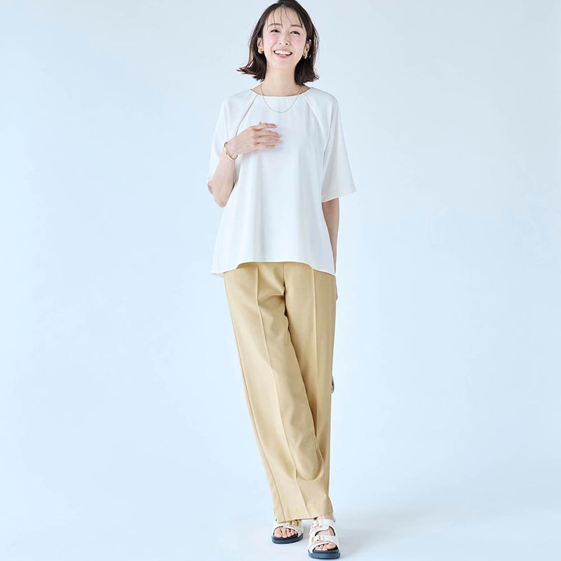 モデル身長169cm／M・股下68cm ※写真は撮影用のため股下+6cmになります。