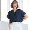 【スタイルノート/StyleNote】サラっと涼やか素材のフリルブラウス