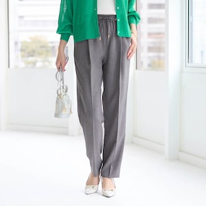 【スタイルノート/StyleNote】【7月2日セール追加】 サラっと涼やか素材のドロストパンツ