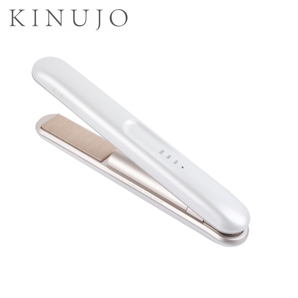 まっすぐストレートはもちろん、前髪や毛先のニュアンスカールも思いのまま。コードレス & 超軽量で、持ち運びラクラクの充電式ヘアアイロンです。プレート温度は160・180・200°Cの20°C刻